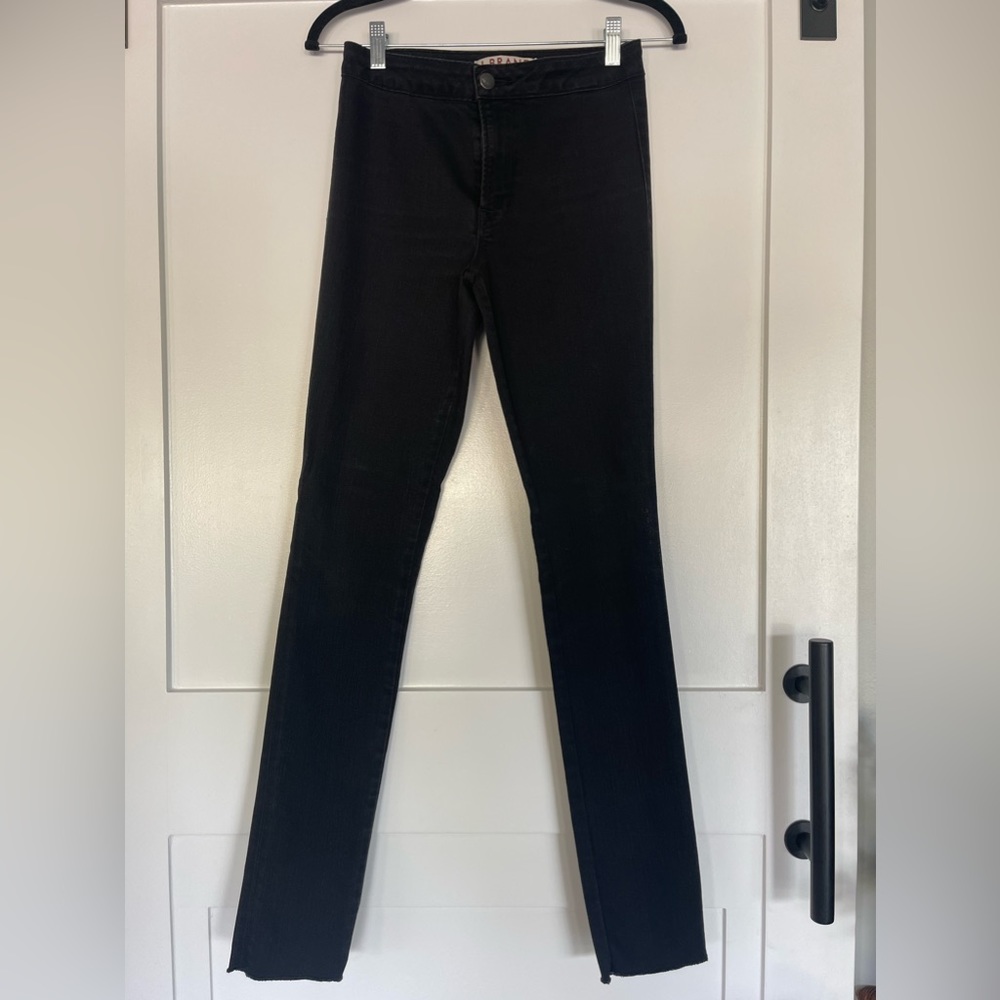 J brand size 26 no pocket skinny jeans unfinished bottom